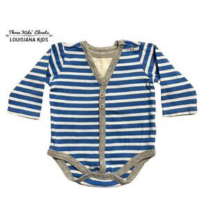 Small Wonders 6-9m Blue Striped Bodysuit